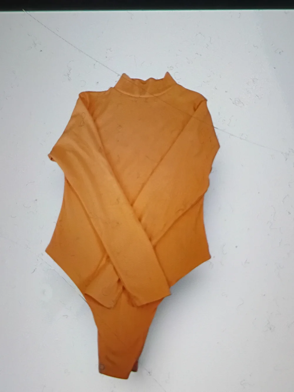Kids Orange Long-Sleeve One-Piece Bodysuit